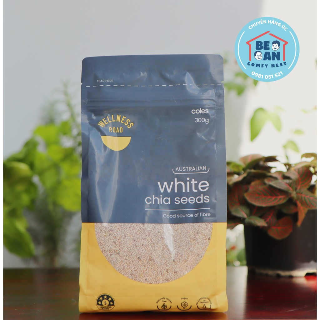 Hạt Chia trắng Wellness Road White Chia Seed (300gr) - Hàng Úc