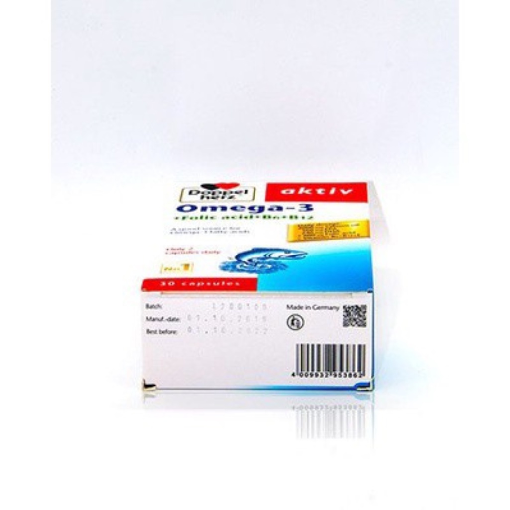 Dầu Cá Doppel Herz Aktiv Omega-3 + Folic Acid + B6 + B12 tăng cường thị lực mắt