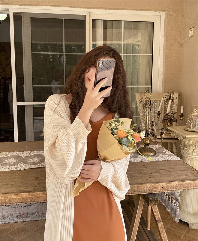 Áo Khoác Cardigan Dệt Kim Dáng Dài Thời Trang Mùa Thu | BigBuy360 - bigbuy360.vn