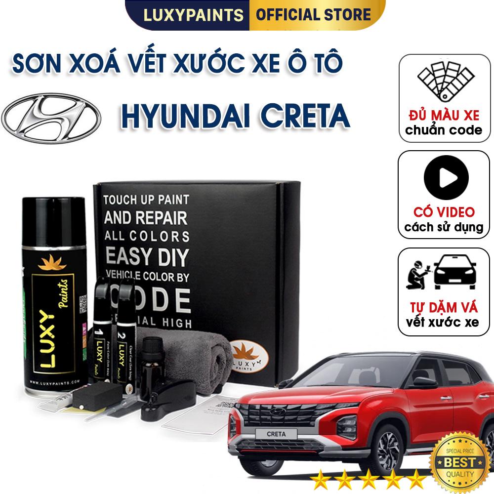 Sơn xóa vết xước xe ô tô Hyundai Creta LUXYPAINTS, màu chuẩn theo Code dễ sử dụng độ bền cao - LP01HYCR