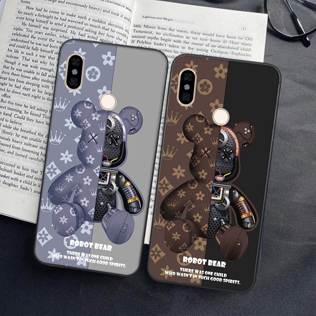 Ốp lưng Xiaomi REDMI NOTE 5 / 6 / NOTE 5 PRO / NOTE 6 PRO in hình Gấu nâu - hồng, Gấu Be@rick  cực CUTE, DỄ THƯƠNG
