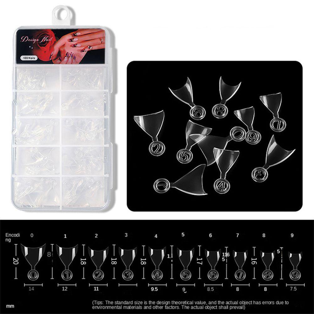 JARRED Bộ Móng Tay Giả Bán Nguyệt Tự Nối Dài Trang Trí Móng Tay