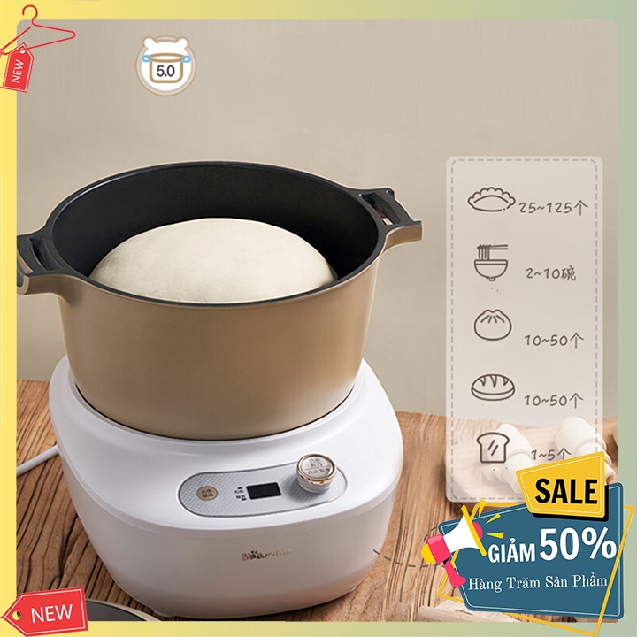 Máy trộn bột, nhào bột làm bánh Bear HMJ-A50E2 (5L) Chính hãng