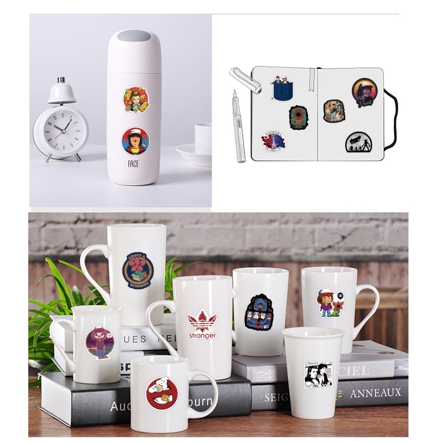 Set 200/150/100/50 Nhãn Dán Graffiti Stranger Things 4 TV Show Trang Trí Đa Năng