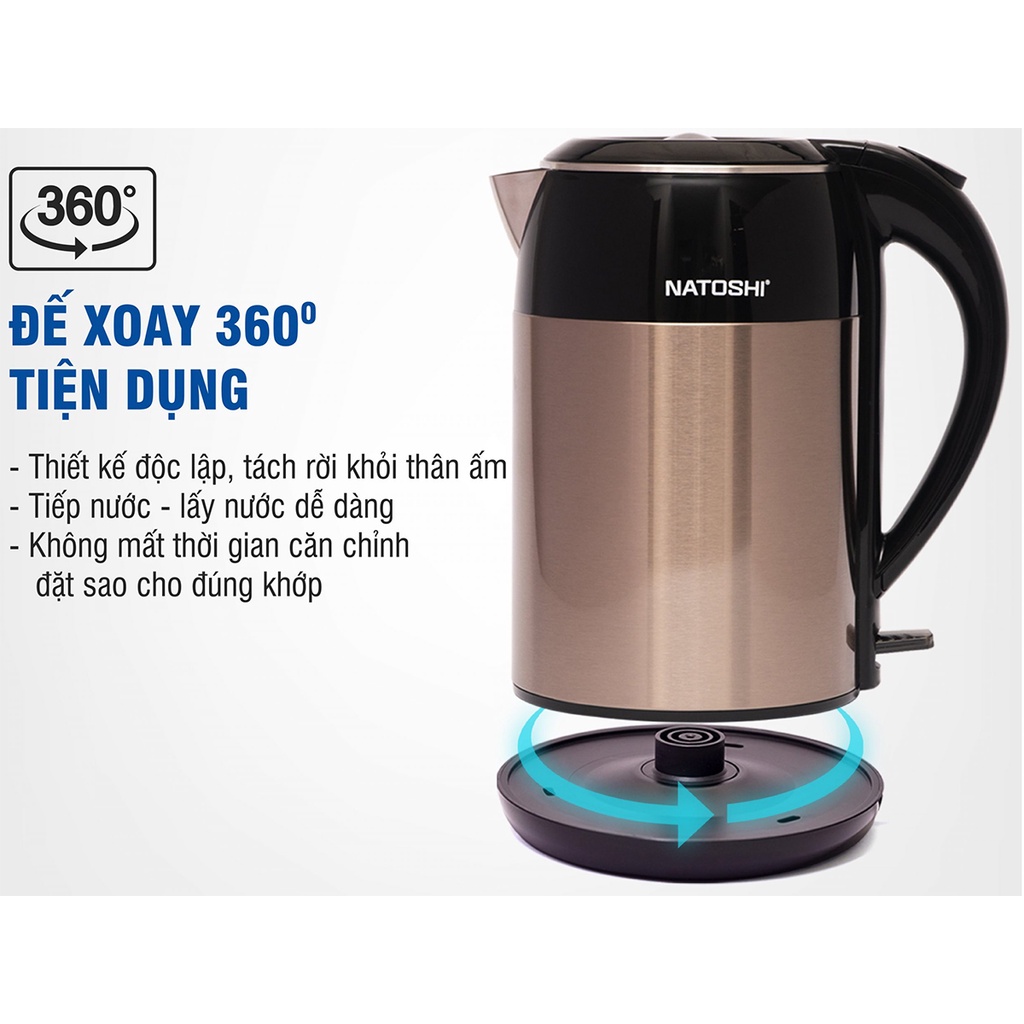 Ấm siêu tốc Natoshi NS-08 - 1.8 lít