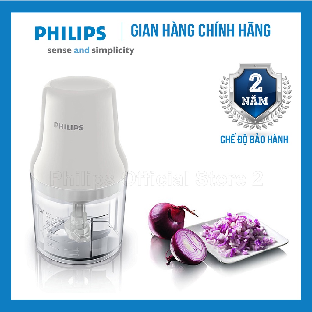 (Philips Official) Máy xay thịt Philips HR1393- 450W, thiết kế & tháo lắp đơn giản, bảo hành chính hãng 2 năm