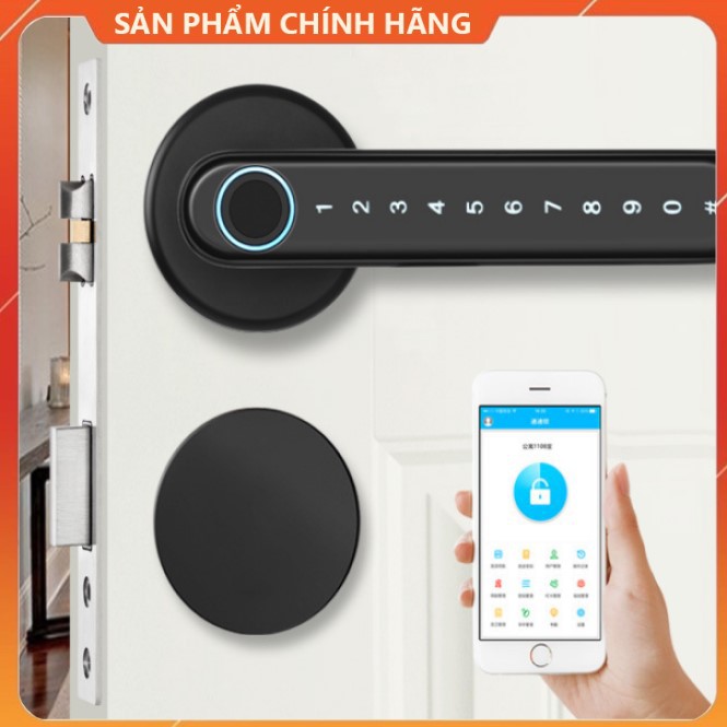 Khóa Vân Tay Thông Minh App Tuya/SmartLife Bluetooth SLA-BR2_Cho Cửa Thông Phòng Cửa Gỗ, Cửa Chống Cháy, Cửa Nhựa, Cửa B