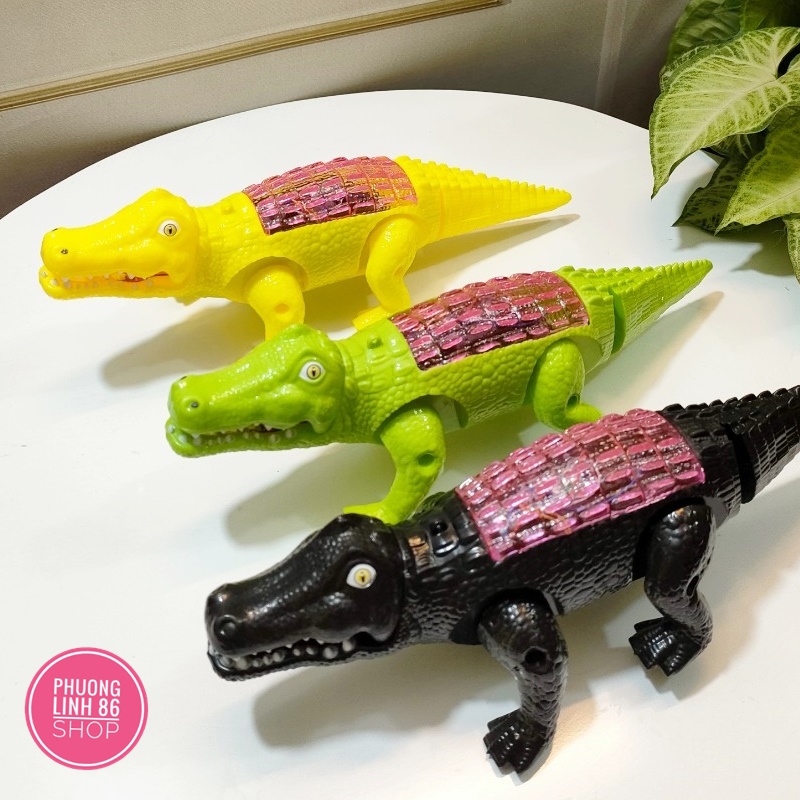Đồ chơi cá sấu chạy pin có đèn nhạc shop phương linh 86 D8