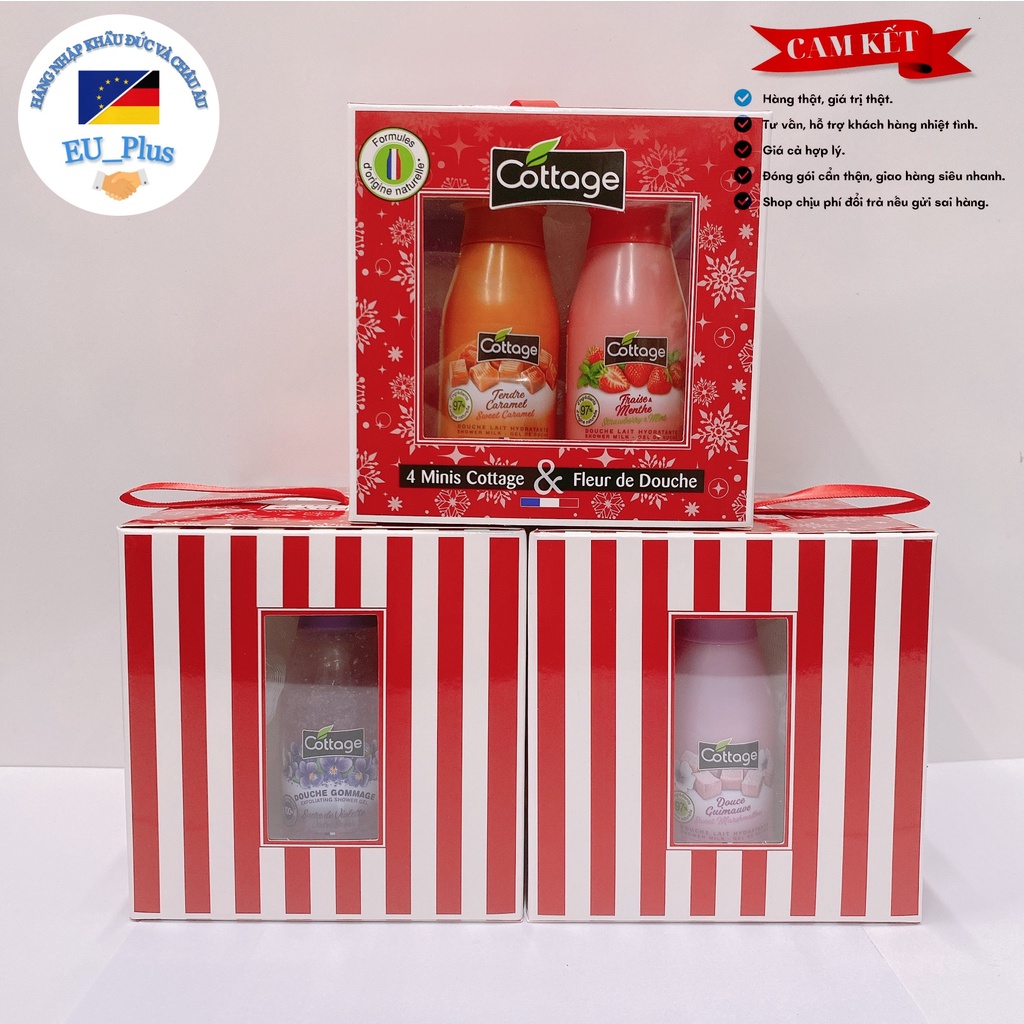 Bộ Set 4 Chai Sữa Tắm Cottage 4x50ml