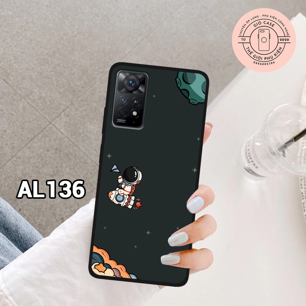 Ốp lưng XIAOMI REDMI NOTE 11/ REDMI NOTE 11S, ốp nhựa chống trầy,chống va đập hình phi hành gia độc đáo siêu hot,bền đẹp