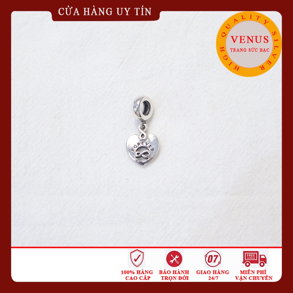 [Charm bạc 925 cao cấp]  Charm tim treo friends forever- Mã sản phẩm VENUSFF