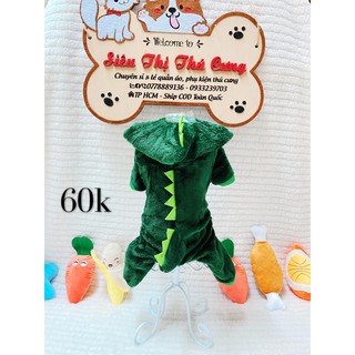 [SIÊU HOT] Bộ khủng long cho thú cưng - ảnh thật