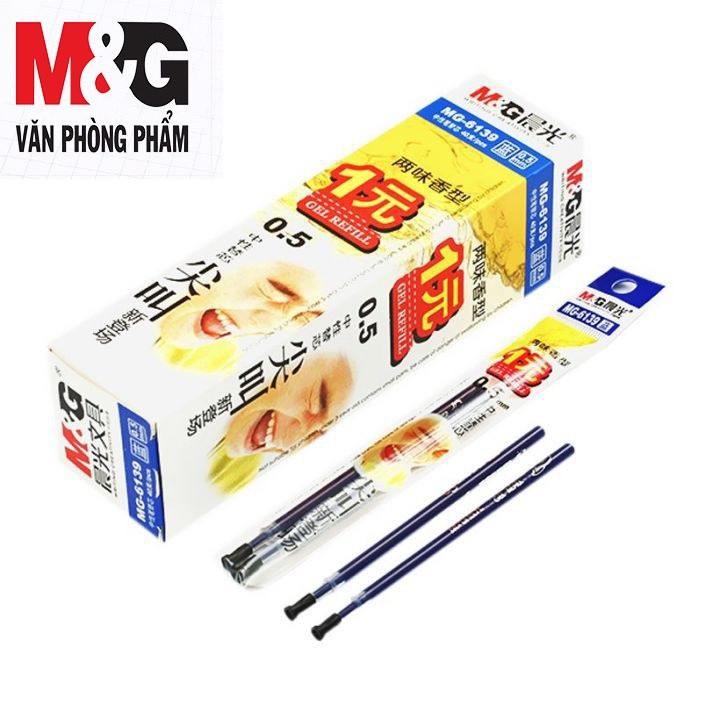 Sỉ - Hộp 40 Ruột bút Gel / Ruột bút nước M&G 0.5mm AGP65245/6139