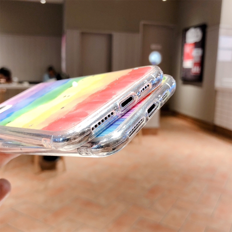 Ốp lưng iphone cầu vồng kim tuyến 5/5s/6/6plus/6s/6splus/7/7plus/8/8plus/x/xr/xs/11/12/pro/max/plus/promax - Awifi Q2-9 | BigBuy360 - bigbuy360.vn