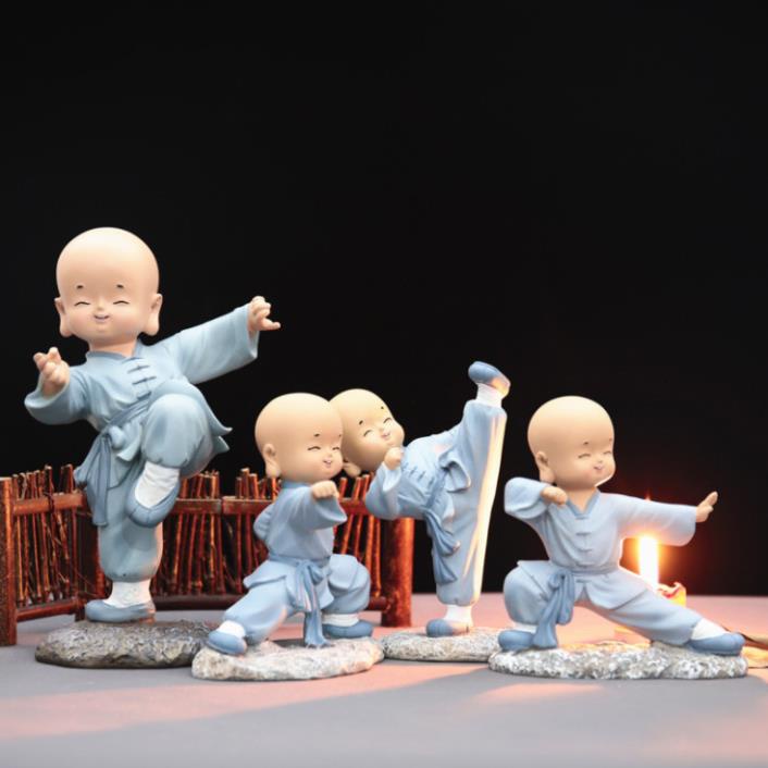 Tượng Chú Tiểu Áo Xanh Size Vừa 15cm