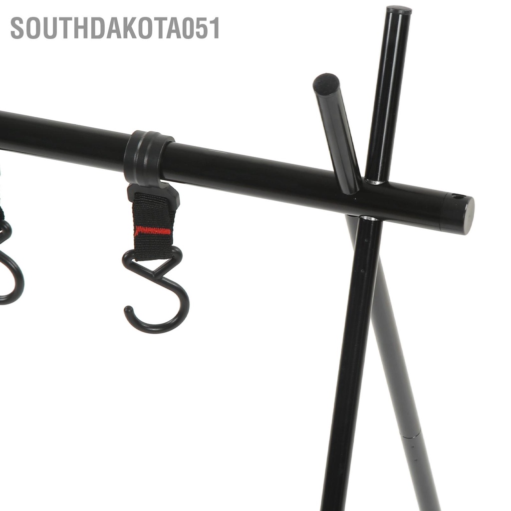 Hàng HOT Giá treo đồ dã ngoại Cắm trại, giá tam giác có thể xếp gọn 6kg Chịu tải Hợp kim nhôm Di động với 6 móc dây【Southdakota051】