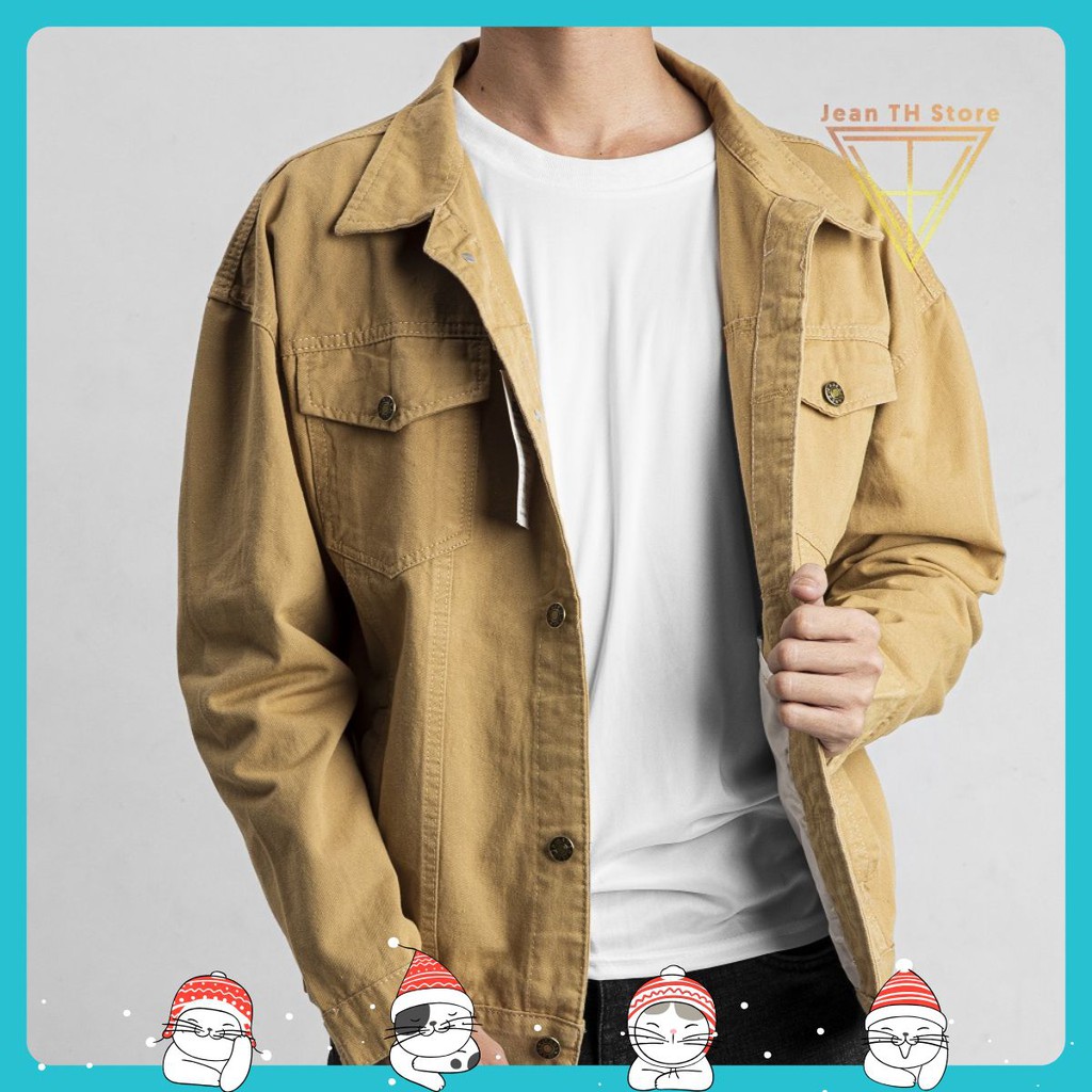 Áo Khoác Jean Nam Thời Trang Cho Nam Form Rộng Kiểu Dán Hàn Quốc | M07 | BigBuy360 - bigbuy360.vn
