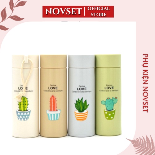 Bình Nước In Hình Xương Rồng Nhiều Màu Cute [ MÃ E601 ]