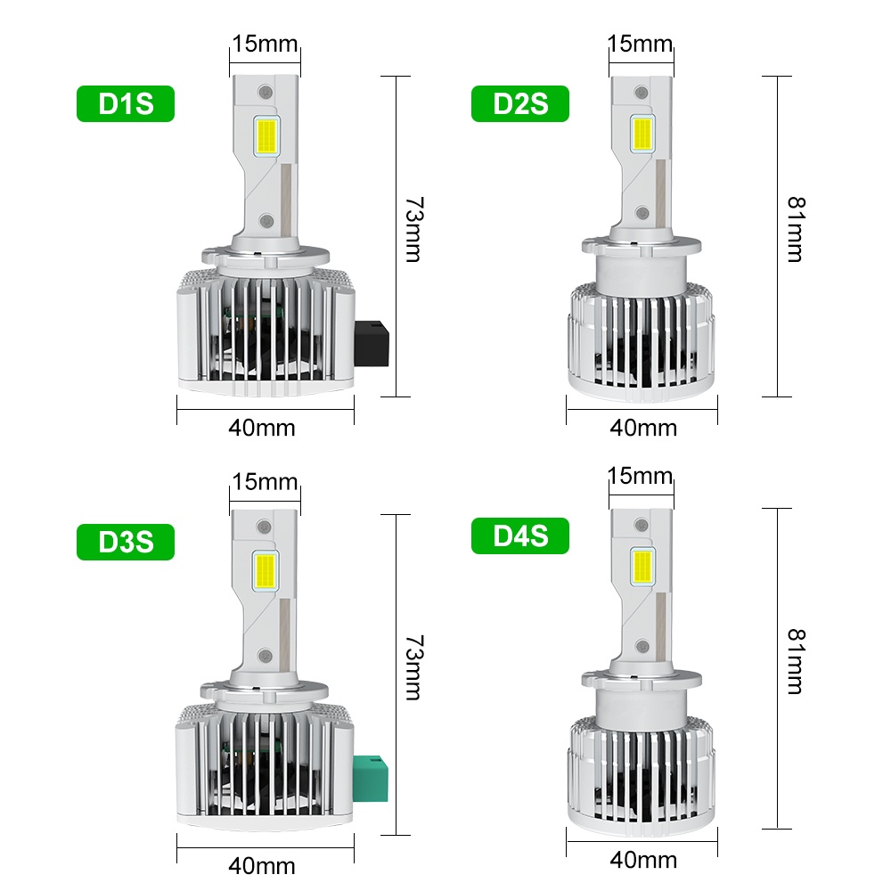 2Pcs Trắng 110W / 16000Lm Đèn pha LED Canbus Plug & Play D1S / D2S / D3S / D4S