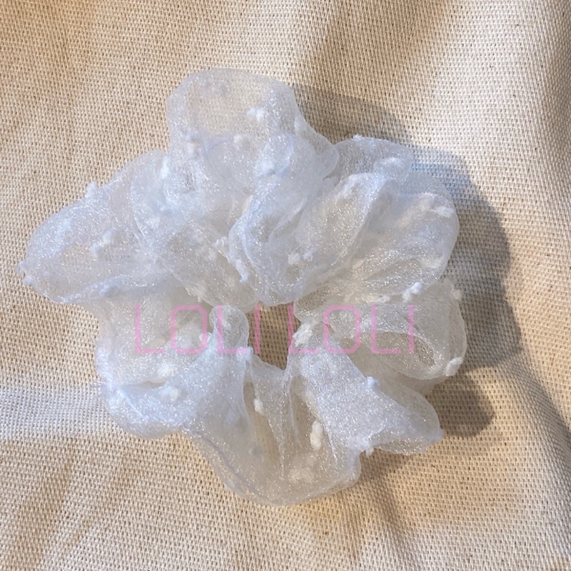 Scrunchies buộc tóc bông màu trơn cột tóc màu trơn đơn giản