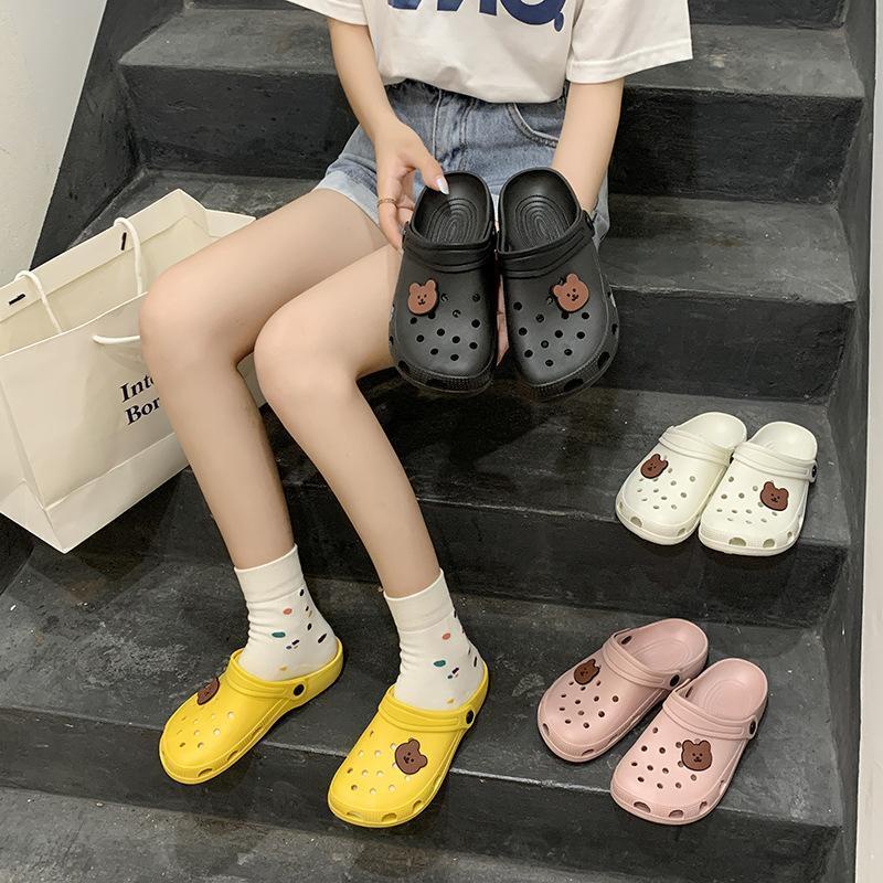 JY205 - Dép lê dép đúc dạng lưới, dép xinh hàng sẵn giá hạt dẻ