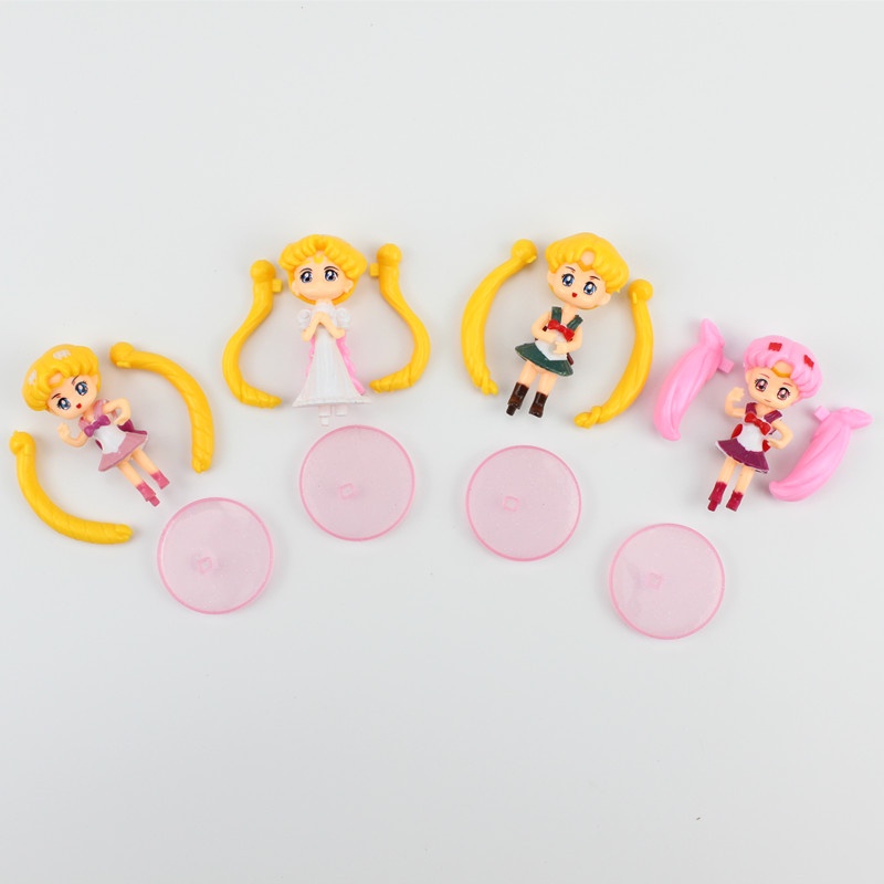 Sailor Moon Mô Hình Thủy Thủ Mặt Trăng Trang Trí Có Đế 4 Kiểu