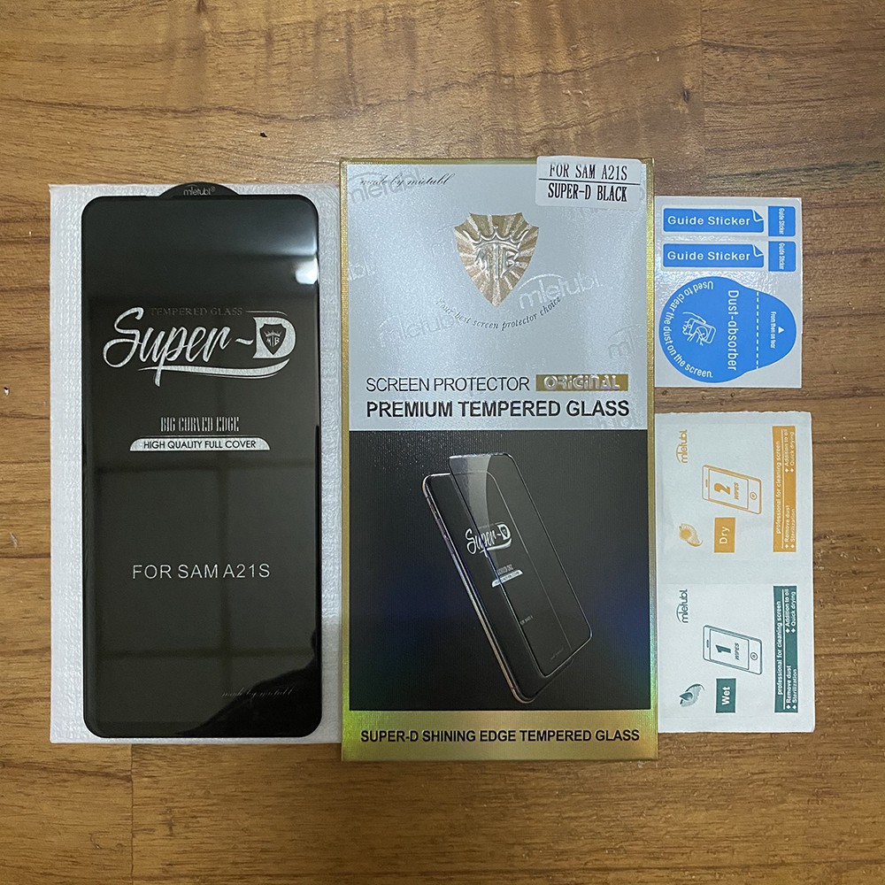 Miếng dán Kính cường lực Samsung A21S Super-D MIETUBL Full viền Đen Fullbox