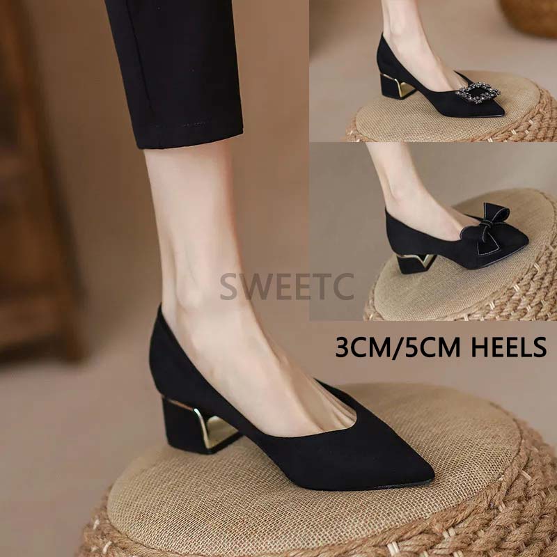 Giày Cao Gót Mũi Nhọn Chất Liệu Da Lộn Mềm Size 41 Thời Trang Cho Nữ