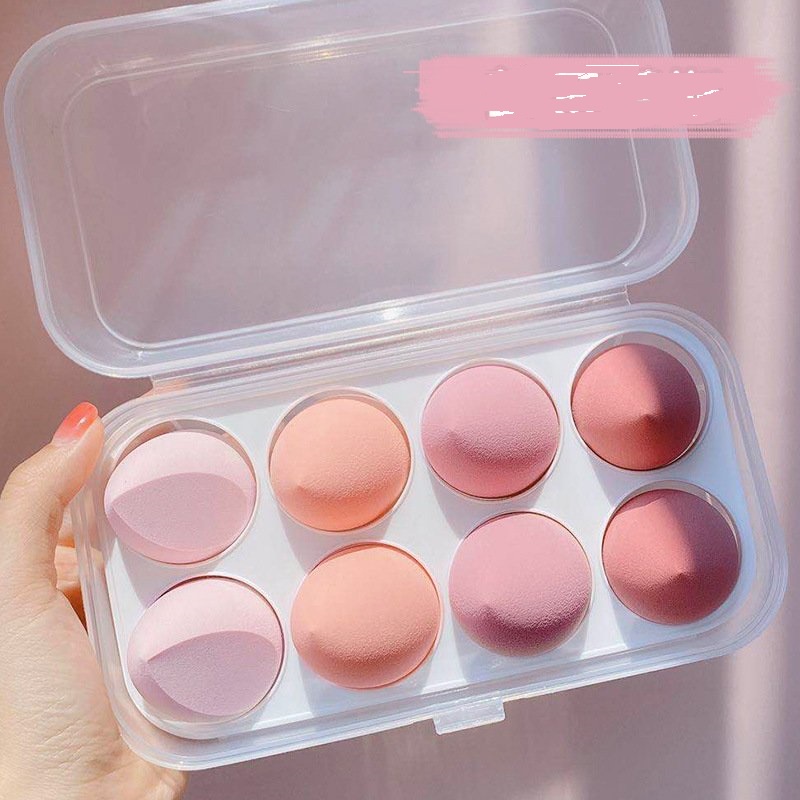 Set 8 Bông Mút Make Up Tán Kem Nền Hình Giọt Nước Nhiều Màu Cute