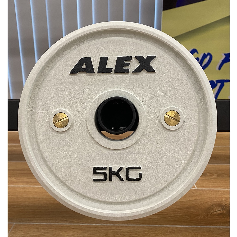 Bộ 2 Tạ Đĩa Hiệu Chỉnh OLYMPIC Calibrated Plate 5kg  ALEX Cao Cấp, Gang Nguyên Khối Sơn Tĩnh Điện Tập Thể Hình, Gym