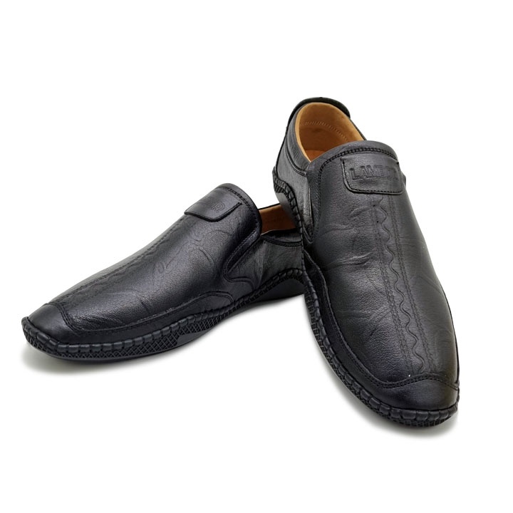 [ BỀN - ĐẸP ] Giày nam, Giày lười nam da bò thật 100% đế cao su khâu,Giày LAMBOB thiết kế mới bắt mắt