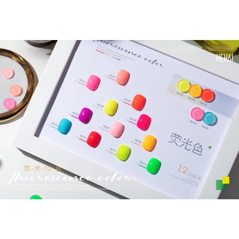 Set sơn gel Neon chai sơn cao cấp