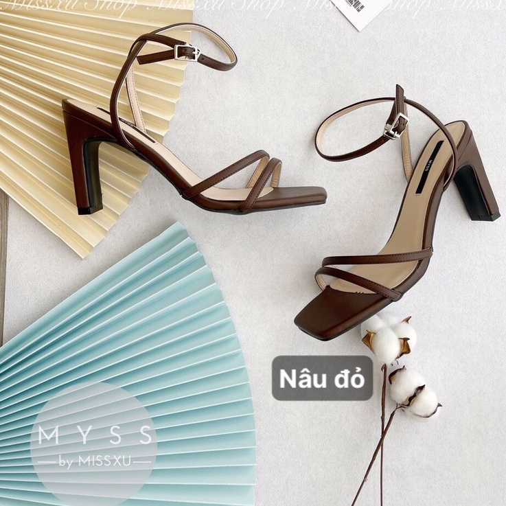 Giày sandal nữ quai ngang xéo 7cm thời trang MYSS - SD129