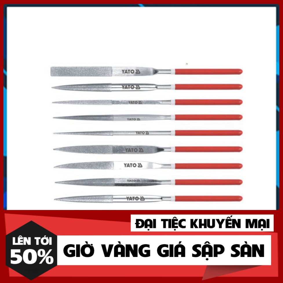 [ Dụng Cụ Số Pro ]. Đồ Nghề Yato Balan. Bộ giũa kim 10 chi tiết Yato YT-6151