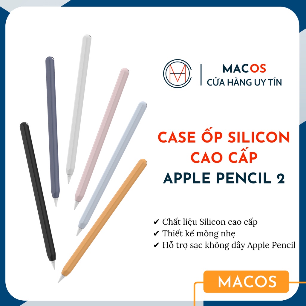 Ốp case bút Apple Pencil 2 AHA STYLE bao bọc bút silicon nguyên miếng siêu mỏng (AP03)