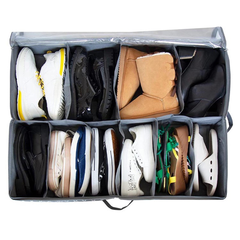 Hộp Đựng Giày Có Dây Kéo Và Tay Cầm Có Thể Gập Lại Và Tái Sử