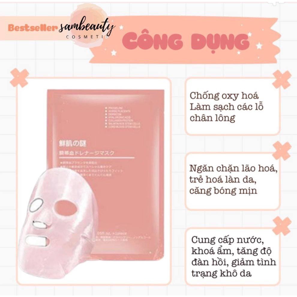 Mặt nạ nhau thai cừu Nhật cuống rốn tế bào gốc dưỡng da tái tạo collagen cung cấp độ ẩm | BigBuy360 - bigbuy360.vn