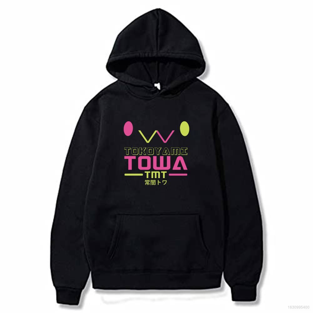 Áo hoodie tay dài in họa tiết hololive vtuber tokoyami towa phong cách đường phố halloween có size lớn