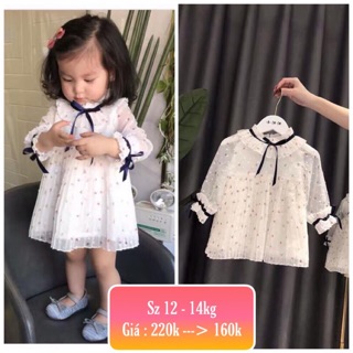 Váy voan hoa nhí dài tay