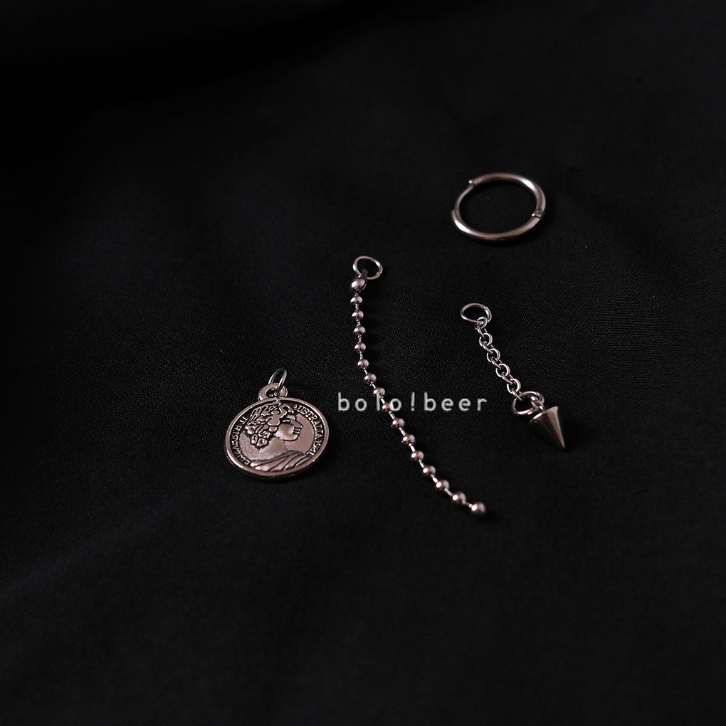 Khuyên Tai Chuỗi Tua Rua Nhiều Lớp Phong Cách Vintage