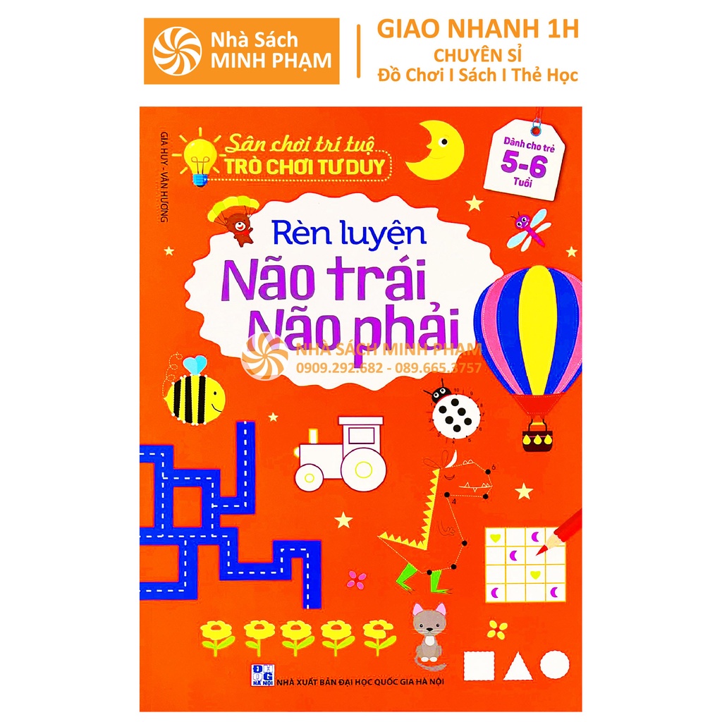 Sách - Sân chơi trí tuệ rèn luyện não trái não phải cho bé từ 3-6 tuổi