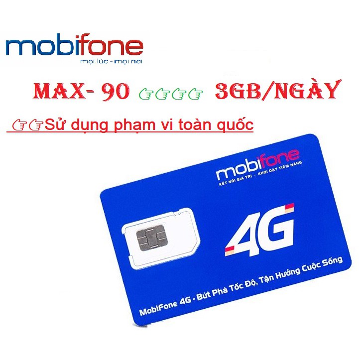SIM THAGA100-THAGA-MAX90 TỐC ĐỘ CAO MobiFone (60GB-90GB-120GB-THÁNG)