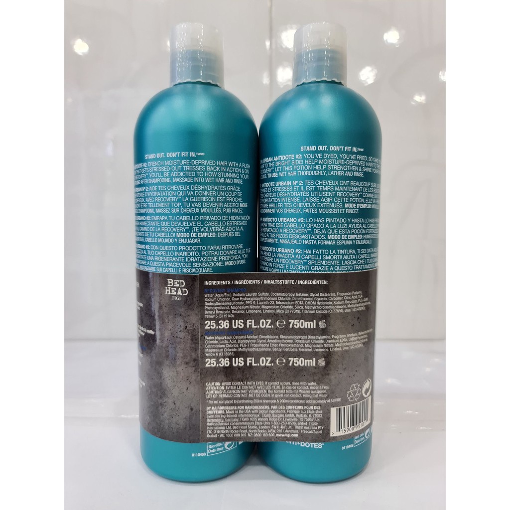 Bộ Dầu Gội Dầu Xả Tigi Bed Head Rehab For Hair 750ml