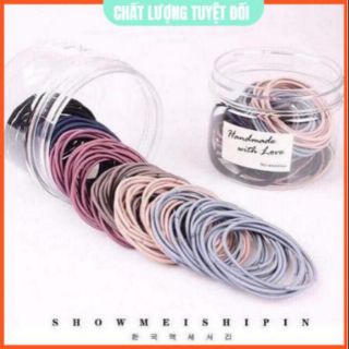 Thun cột tóc nhiều màu - loại tốt set 3 dây -