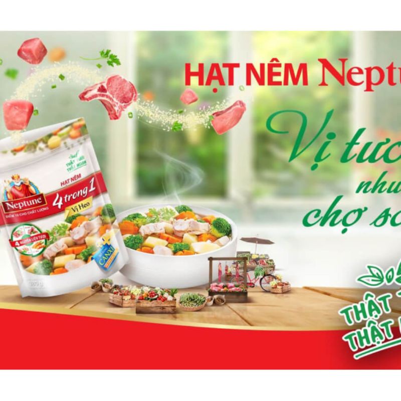 Hạt nêm Neptune 4 trong 1 vị heo gói 500g