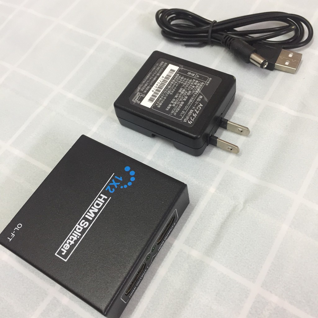 Bộ chia HDMI 1 ra 2 – HDMI Splitter 1x2 - chia cổng ra 2 màn hình TV, máy chiếu