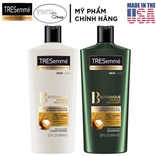 [USA] Combo Dầu Gội + Xả TRESemme Botanique with Macadamia oil 650ml Phục hồi hư tồn - Mỹ