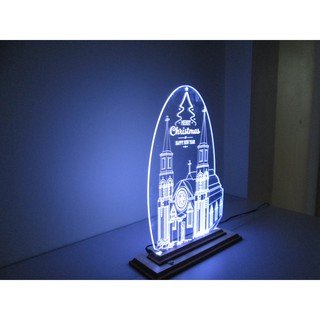 Mô Hình Đèn Led 3D Nhà Thờ Đức Bà