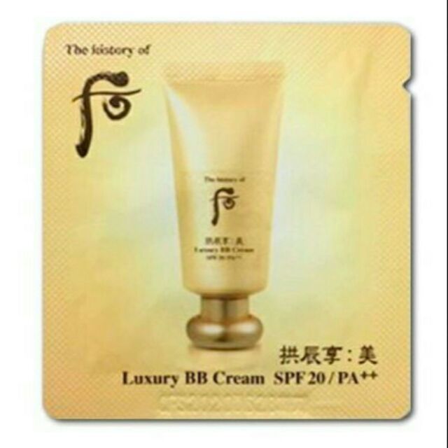 10 gói kem nền bb luxxury whoo cho lớp trang điểm trong suốt