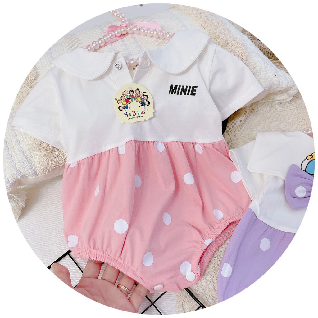 Bộ body mickey bé gái pidaha Store bodysuit cho bé họa tiết đáng yêu chất cotton hàng xuất khẩu